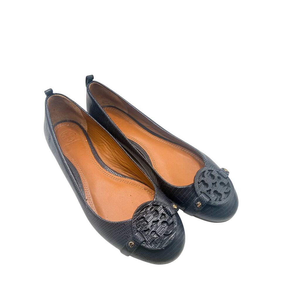 Tory Burch dark navy leather Mini Miller flats size 9.5